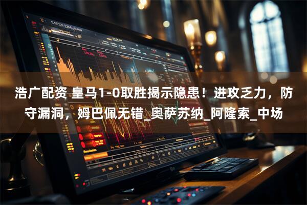 浩广配资 皇马1-0取胜揭示隐患！进攻乏力，防守漏洞，姆巴佩无错_奥萨苏纳_阿隆索_中场